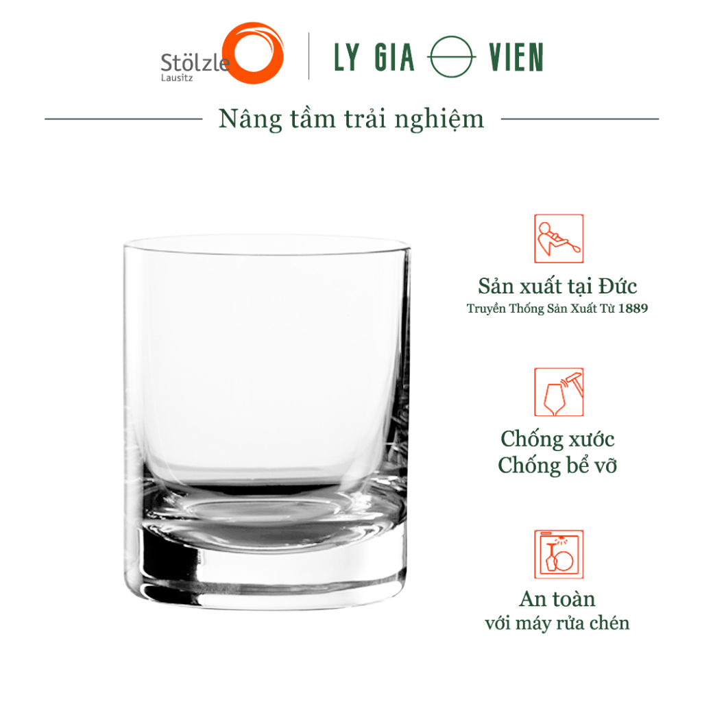 Cốc Uống Rượu Stölzle New York Bar Rocks-Tumbler Glass 320ml - Thiết Kế Cạnh Đứng, Không Có Quai - Tối Giản, Sang Trọng, Bền Bỉ - Giúp Bạn Thưởng Thức Ly Rượu Yêu Thích Sau Giờ Làm Một Cách Trọn Vẹn Nhất