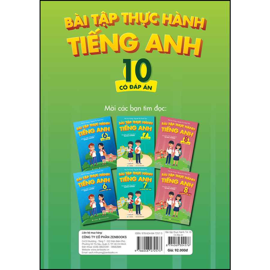 Bài tập thực hành tiếng Anh 10 - Có Đáp Án