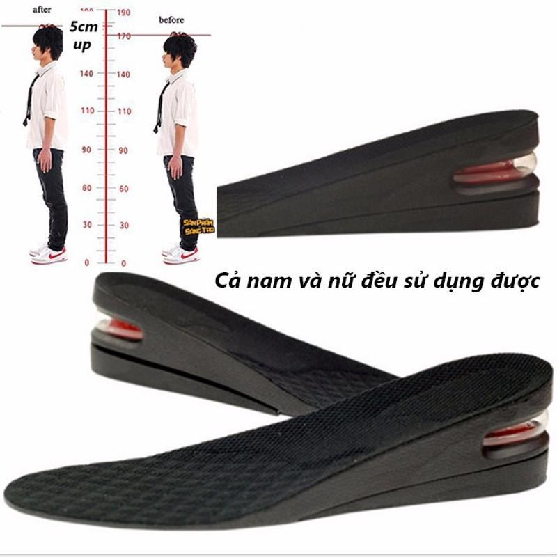 02 Miếng Lót Giày Độn Đế nâng cao Chiều Cao (loại 3cm,4,5cm, 7cm Đệm Khí