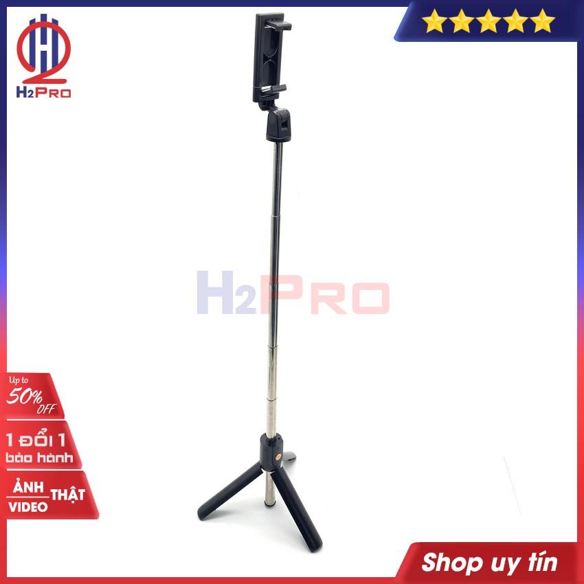 Gậy chụp ảnh 3 chân cho điện thoại H2Pro K07 cao cấp- kéo dài 69cm- tích hợp tripod 3 chân và chụp từ xa bluetooth