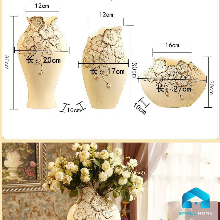 Bình gốm thiết kế sang trọng, cổ điển trang trí Coram in Vaso Châu Âu