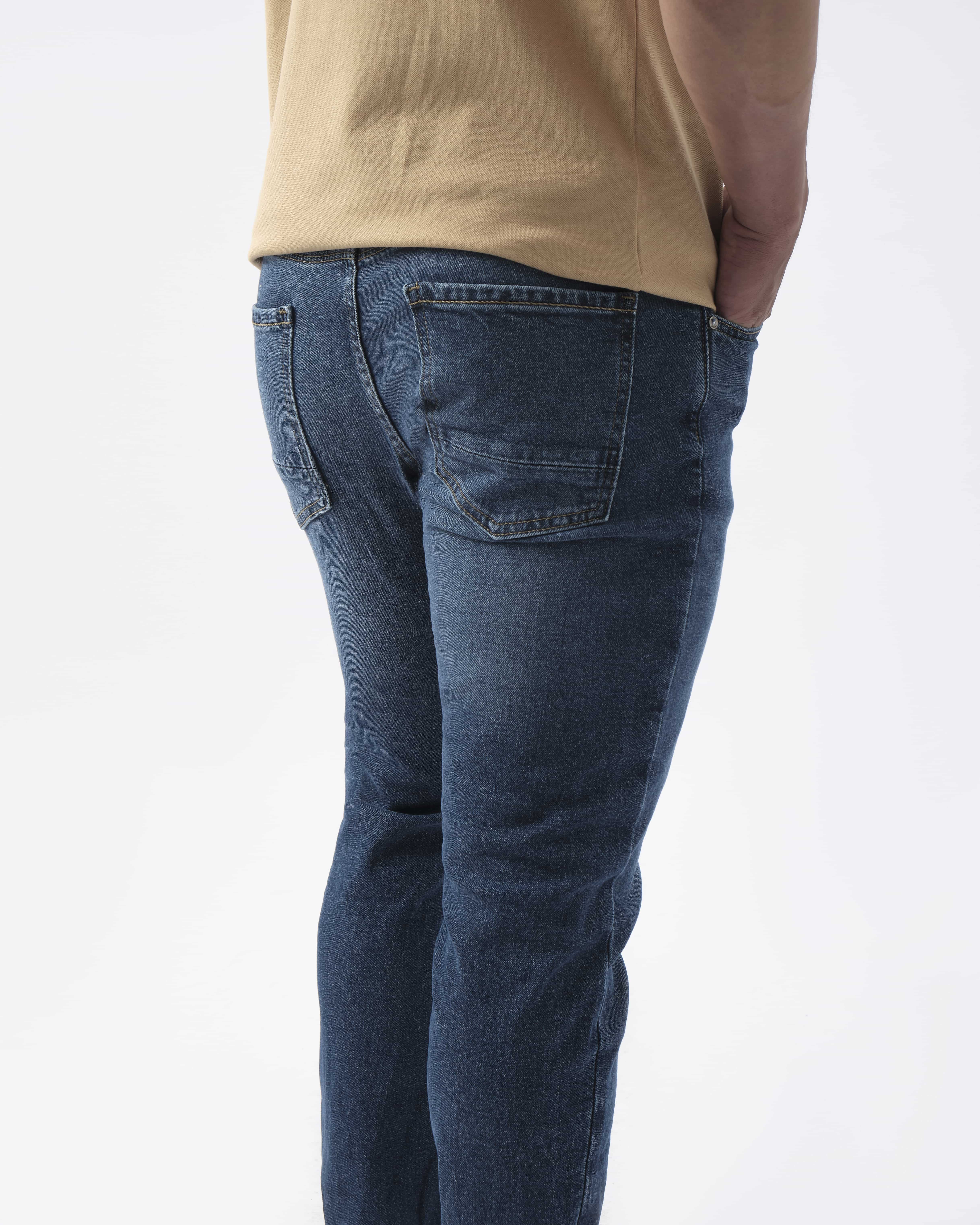 Quần jean nam xanh cao cấp MENFIT 0404 chất denim co giãn nhẹ 2 chiều, chuẩn form, thời trang