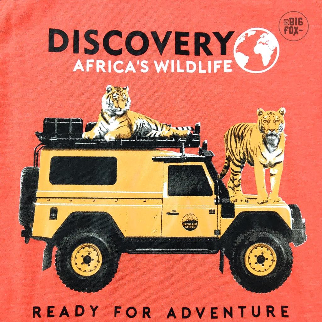 Bộ Cộc Tay Bé Trai Bigfox Size Đại, Bộ Cotton Trẻ Em Mùa Hè In Ô tô DISCOVERY 3-11