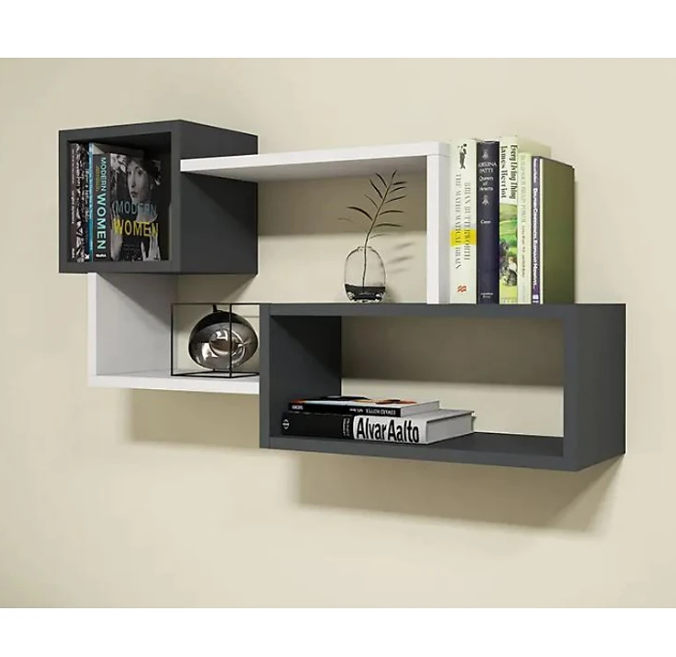 Kệ Sách Treo Tường Hình Chữ Nhật Lớn Tundo CTKT171 KT 80 x 95cm x 20cm