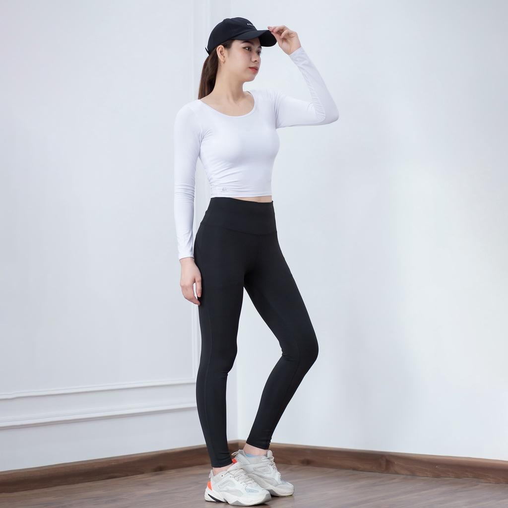 Bộ đồ tập (Genmax V3 dài - Croptop dài tay) phù hợp Yoga, gym, đạp xe, dance