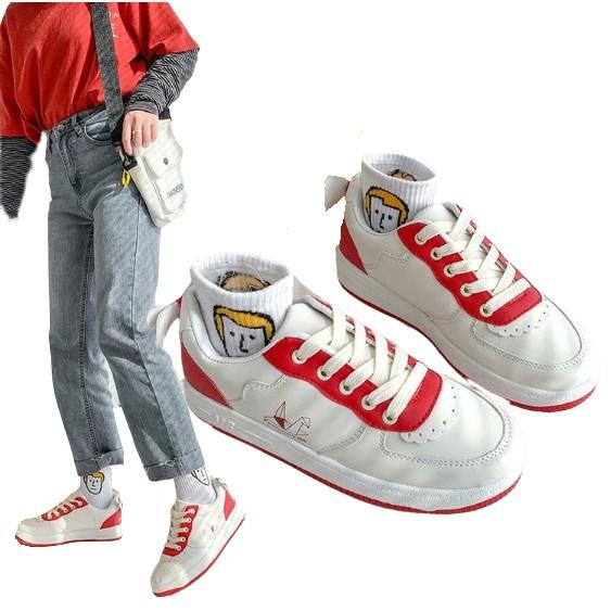 Giày trắng nữ hàn quốc, giày thể thao, giày thường, giày thể thao