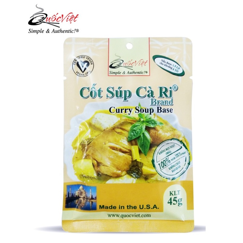 Gia Vị Nấu Cà Ri Cốt Quốc Việt 45g - Nhập Khẩu USA