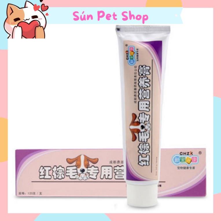 Gel dưỡng lông màu nâu đỏ, bổ sung canxi cho chó