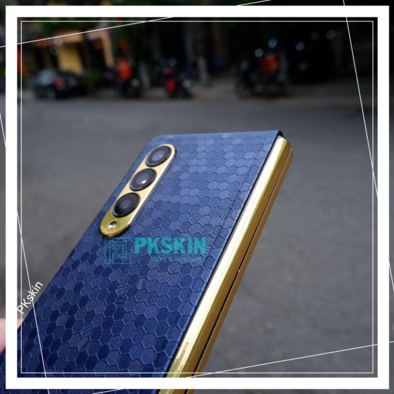 Miếng dán skin full viền cho samsung Fold 2 , samsung Fold 3 vân honeycomb