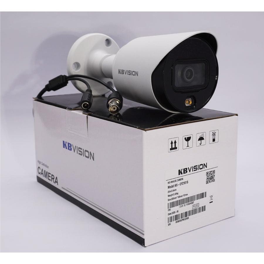 Camera Full Color Starlight 4 in 1 (CVI, TVI, AHD, Analog) 2.0MP KBVISION KX-CF2101S (Hàng chính hãng)