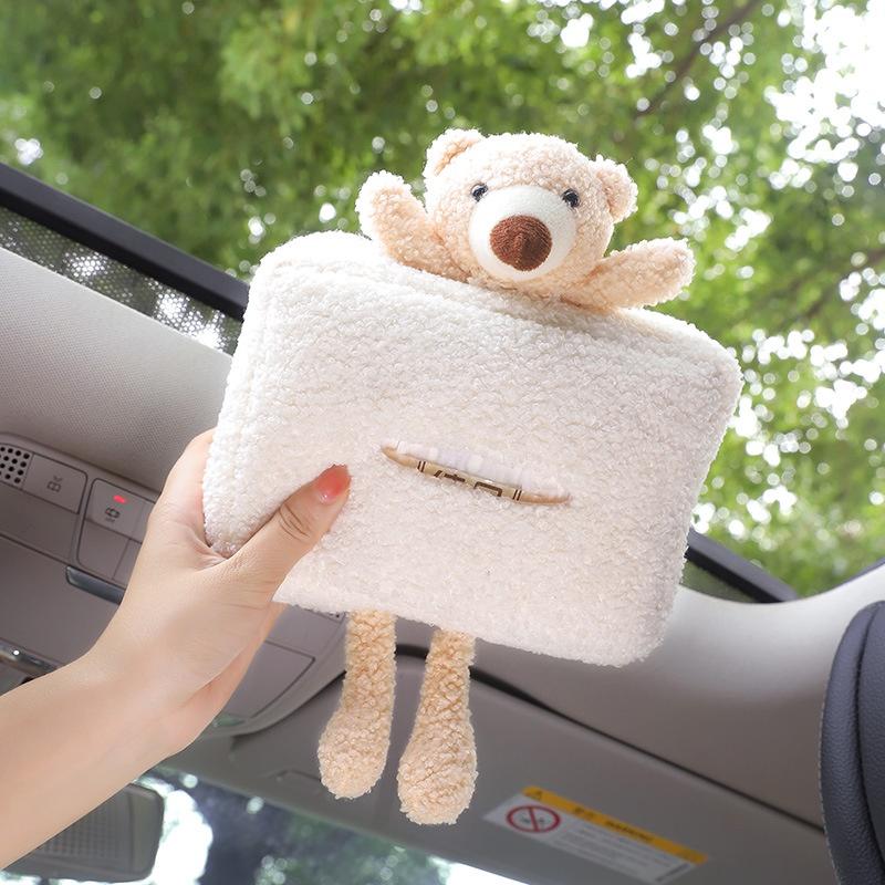 Hộp Đựng Khăn Giấy Bằng Lông Cừu Lông Cừu Hình Thỏ Hoạt Hình Dễ Thương
