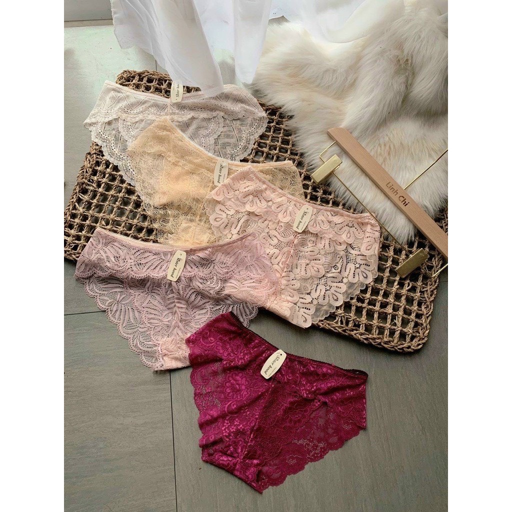 Quần lót ren thái form to lưng cao, quần lót nữ vải ren xuyên thấu gợi cảm quyến rũ