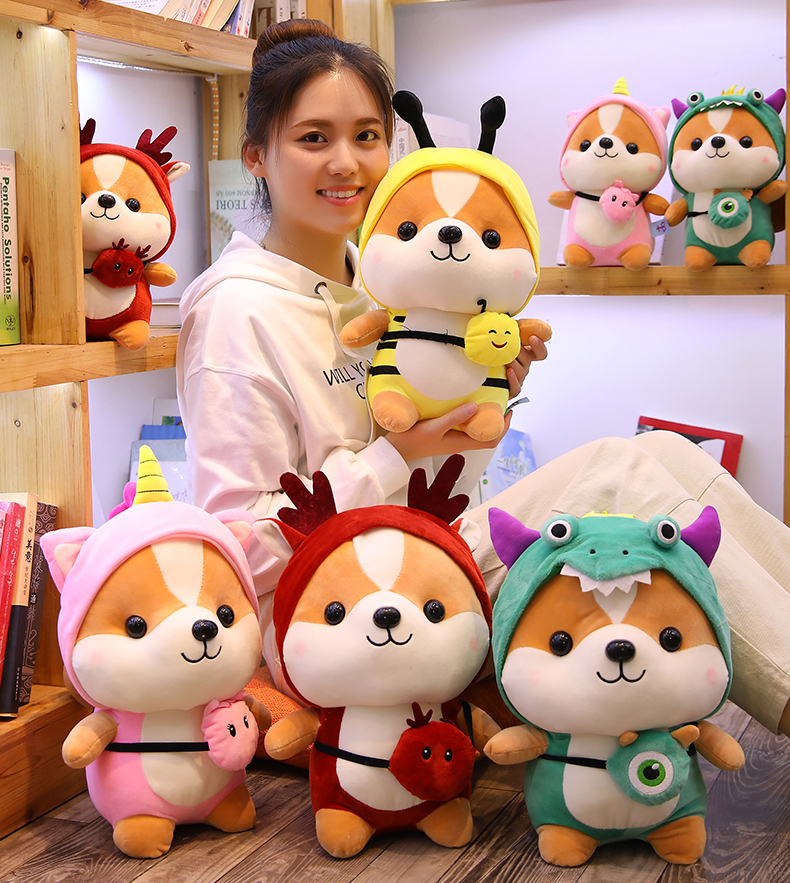 Gấu bông chó Shiba cosplay hình thú các loại siêu dễ thương cute (23cm---&gt;50cm)  hàng xịn cao cấp an toàn cho người sử dụng