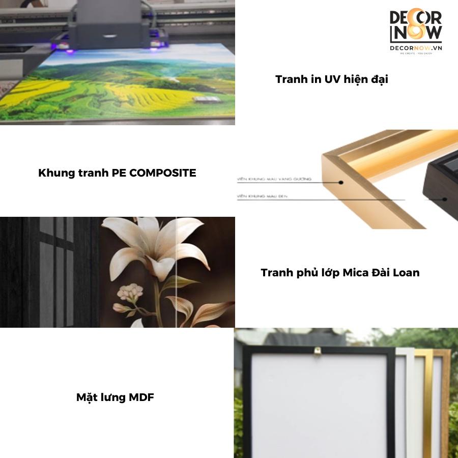 Tranh Treo Tường CANVAS Phòng Khách, Phòng Ngủ DECORNOW, 3 Bức Trang Trí, Decor Đẹp Nhất 2022 DCN-06