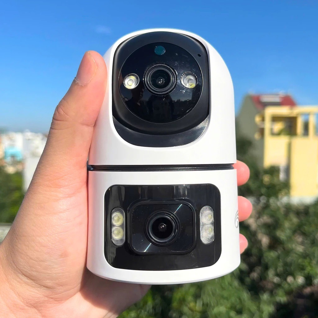 CAMERA WIFI YOOSEE Q86 5MP 2 Mắt - Xoay 36 Độ, Đàm thoại hai chiều, Màu ban đêm - Hàng nhập khẩu