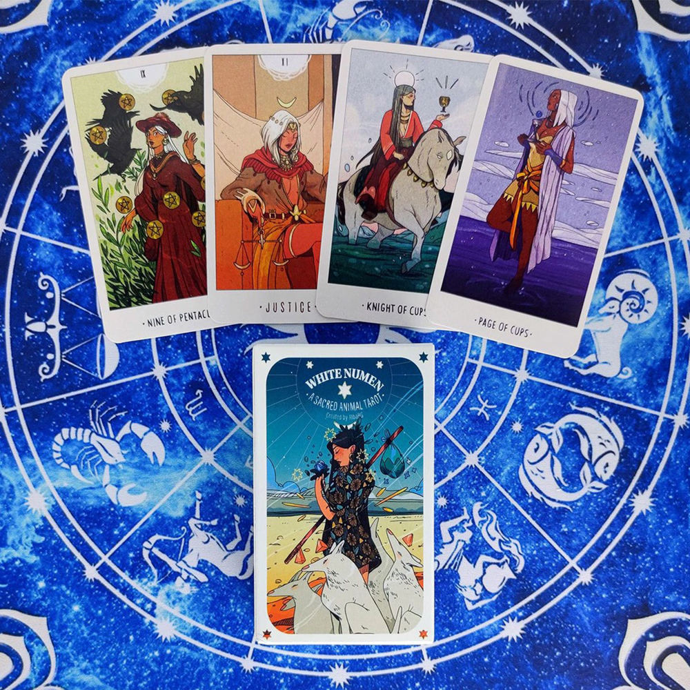 Bộ Bài The White Numen Tarot 78 Lá Bài Tặng Đá Thanh Tẩy