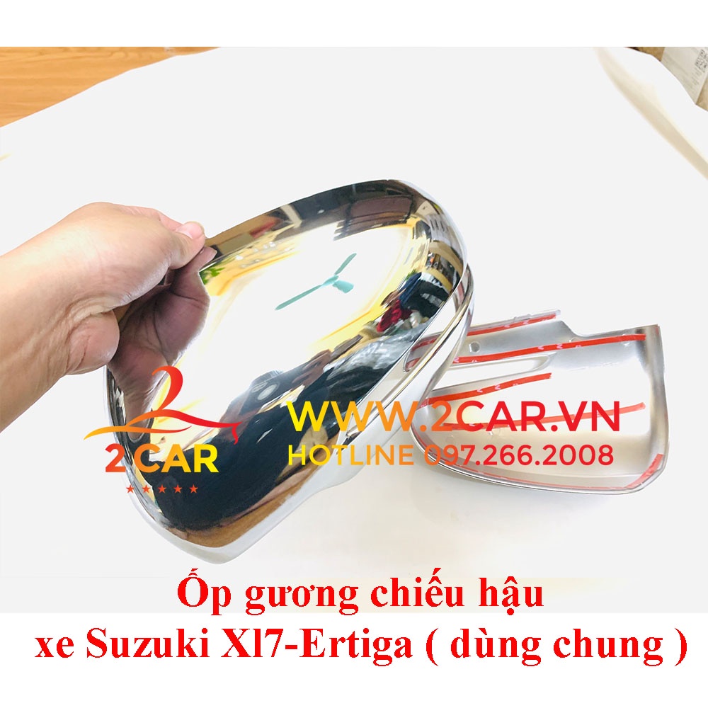 Ốp gương chiếu hậu xe Suzuki Xl7, Ertiga 2020- 2023 mạ Crom cao cấp