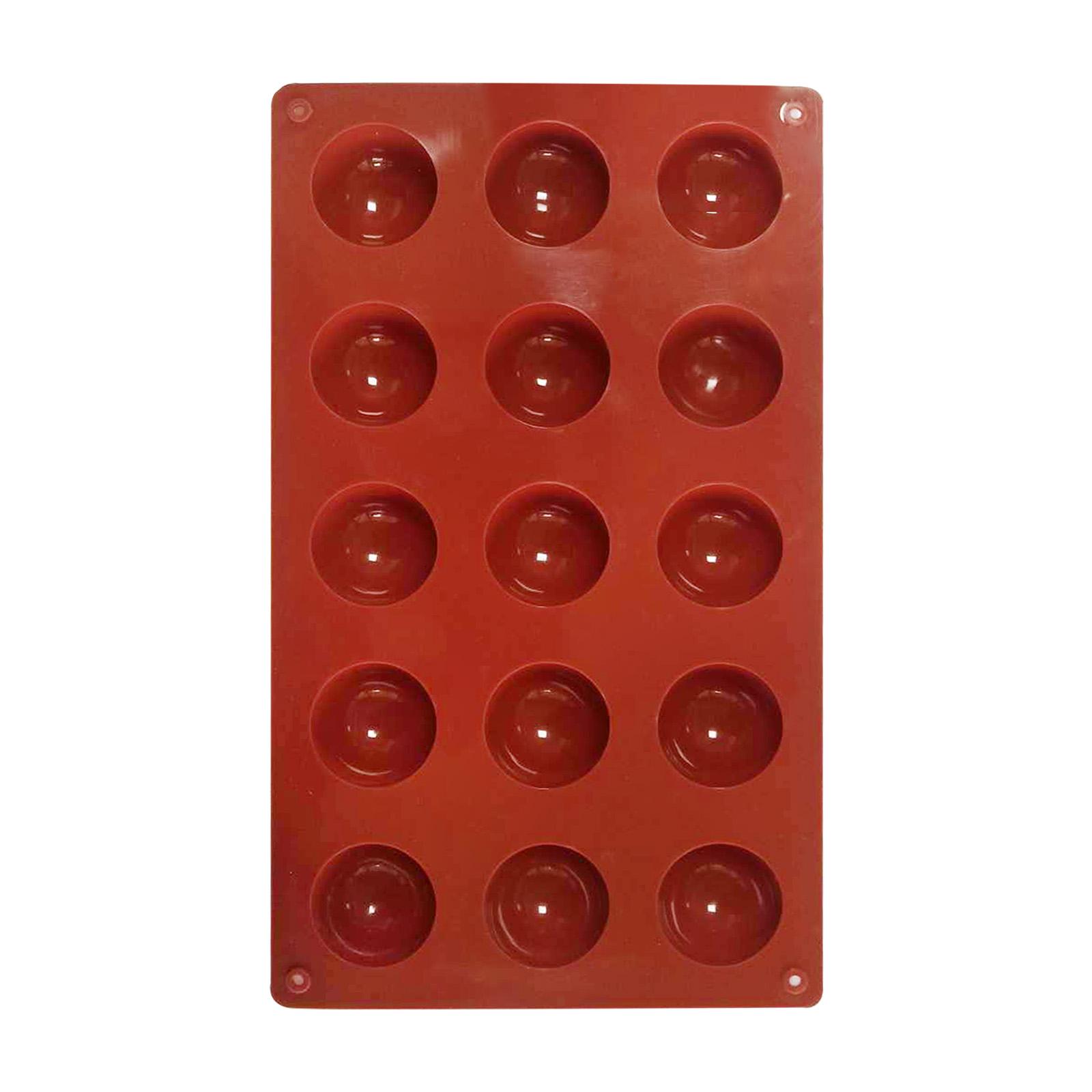 Khuôn làm bánh bằng silicone có 15 ngăn hình cầu