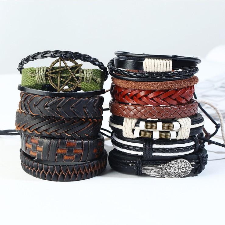 BỘ 12 VÒNG ĐEO TAY NAM NỮ DA HANDMADE