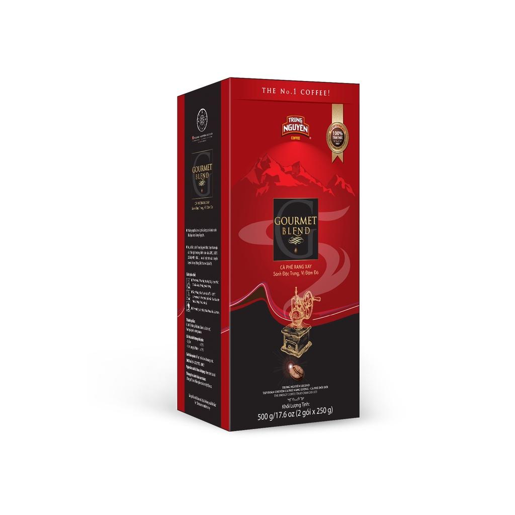 Cà phê Gourmet Blend Trung Nguyên Legend - Rang Xay (Arabica, Robusta, Cherry và Catimor) - Hộp 500gr