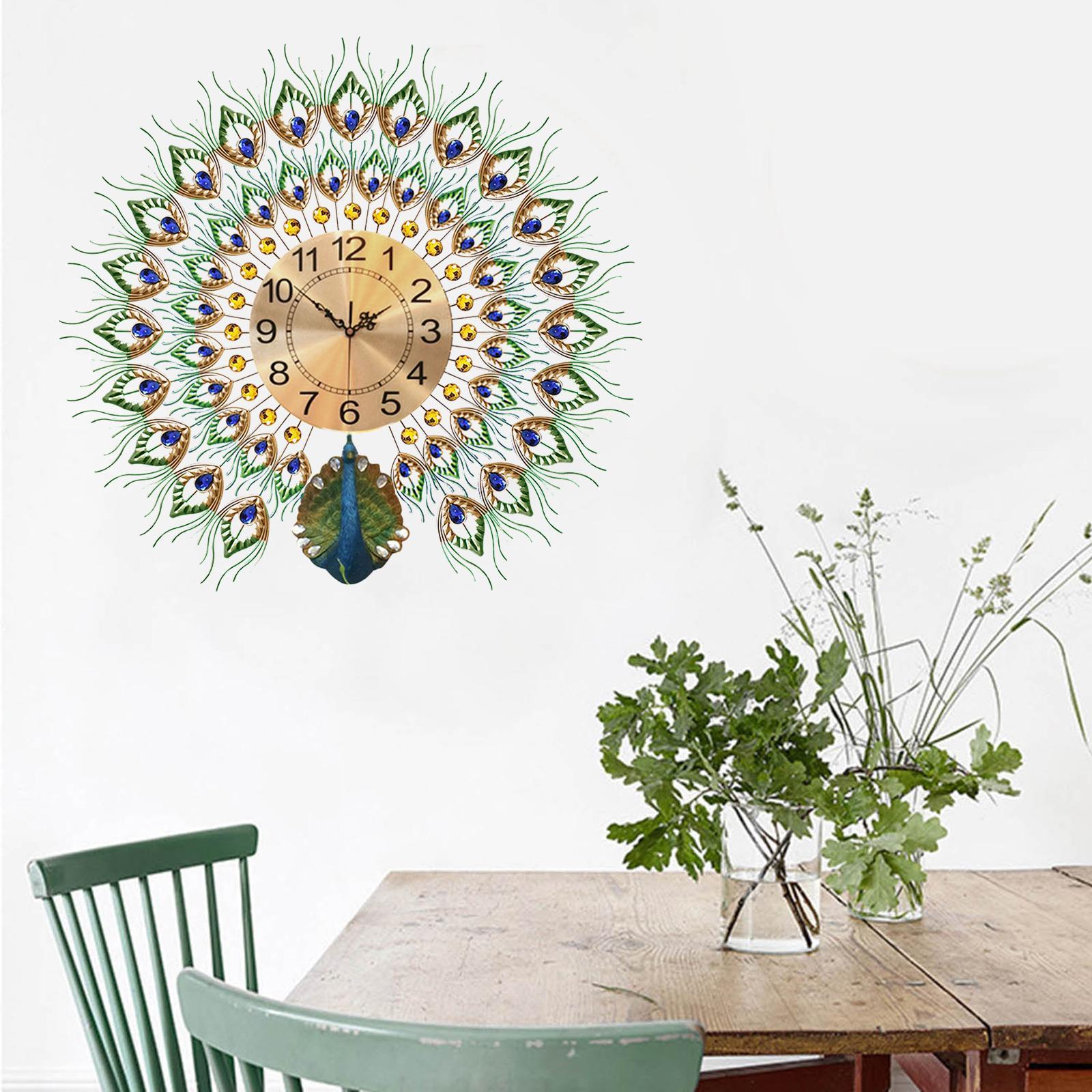 Wall Clock Hanging Clock Modern Metal Watch for Home Decor Indoor Living Room Dining Room