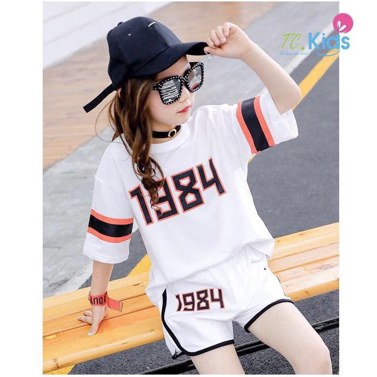 Bộ bé gái sort đùi Cute thun cotton mịn mát thấm hút mồ cực tốt