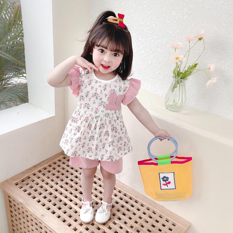 TA265 CheerKids - LFL001 A06 Bộ hoa nhí cánh tiên ngắn tay cho bé gái