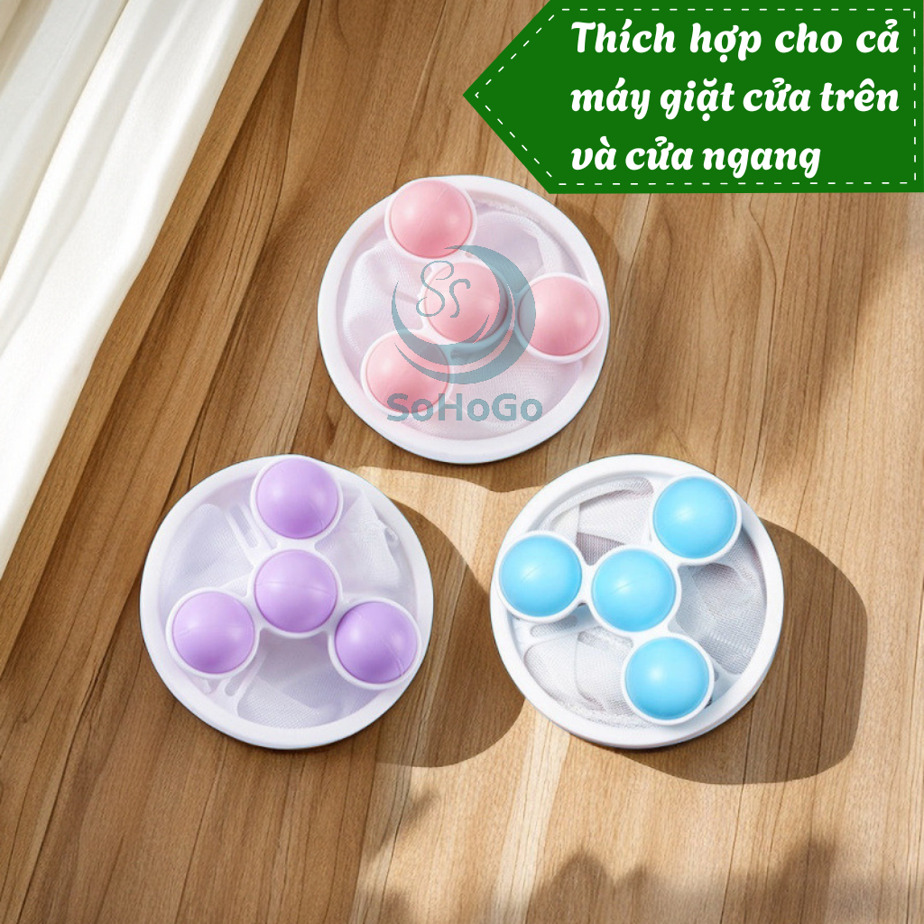Bộ 2 Túi lọc rác máy giặt hình phễu kèm quả bóng -Lưới lọc rác – lông – sợi vải máy giặt -Dụng cụ lọc cặn bẩn quần áo khi giặt