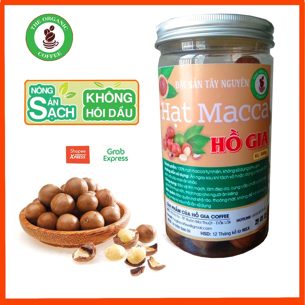 Hạt Macca Sạch Đắk Lắk, Hạt sấy nứt vỏ hạt to, nhân to sấy chín, nhân nhỏ sấy chín, không hôi dầu 500g