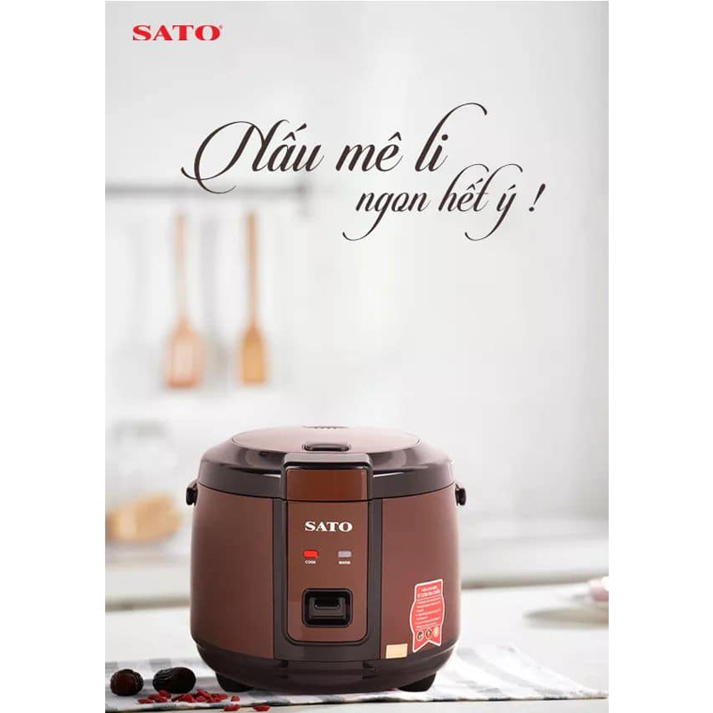 Nồi Cơm Điện SATO 18F051 - 18F052 - Dung tích 1.8L - Hàng Chính Hãng