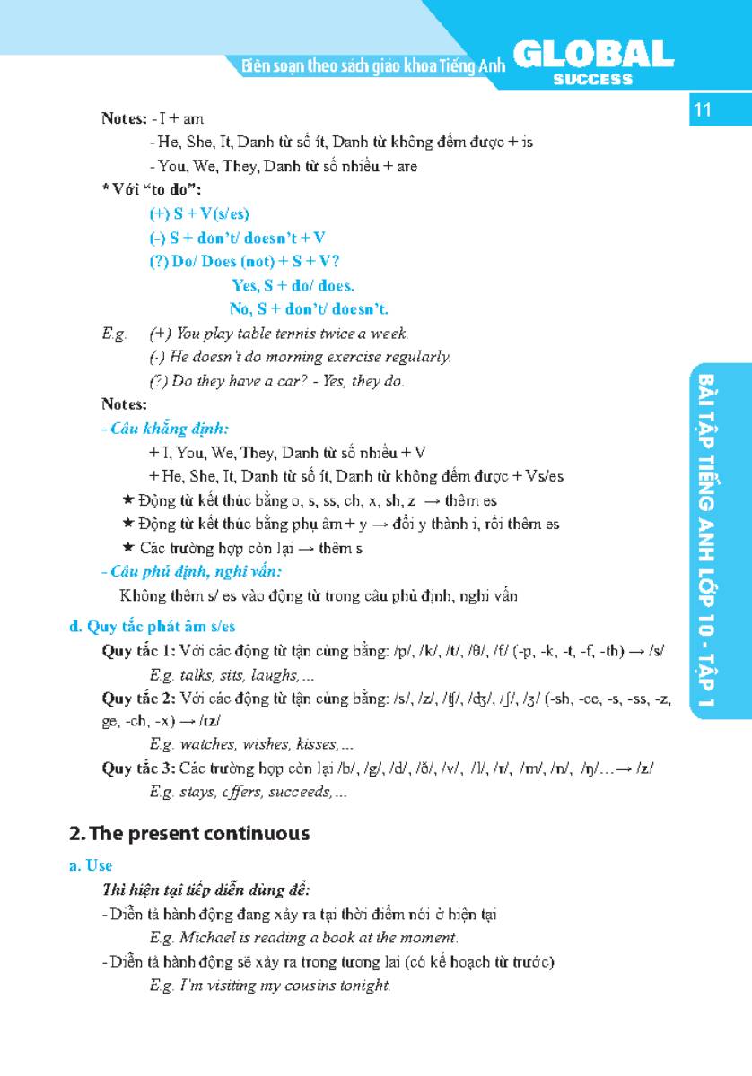 The Langmaster - Bài Tập Tiếng Anh Lớp 10 - Tập 1 (Có Đáp Án) - Global Success - MT