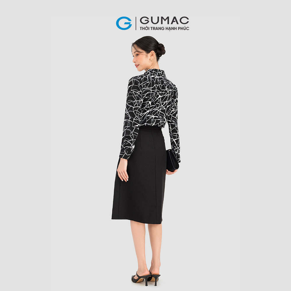 Áo sơ mi nữ GUMAC AC08034 in họa tiết trẻ trung lịch sự