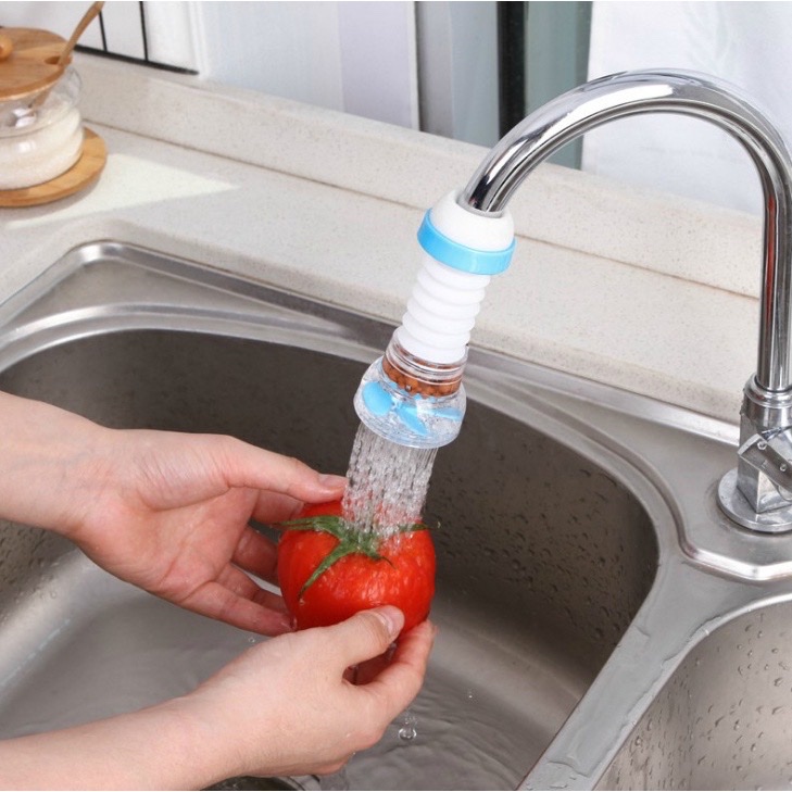 Vòi tăng áp suất cho bồn rửa chén ,đầu vòi nối rửa bát tăng áp có thể điều chỉnh xoay 360 độ , có than hoạt tính phù hợp với tất cả các vòi