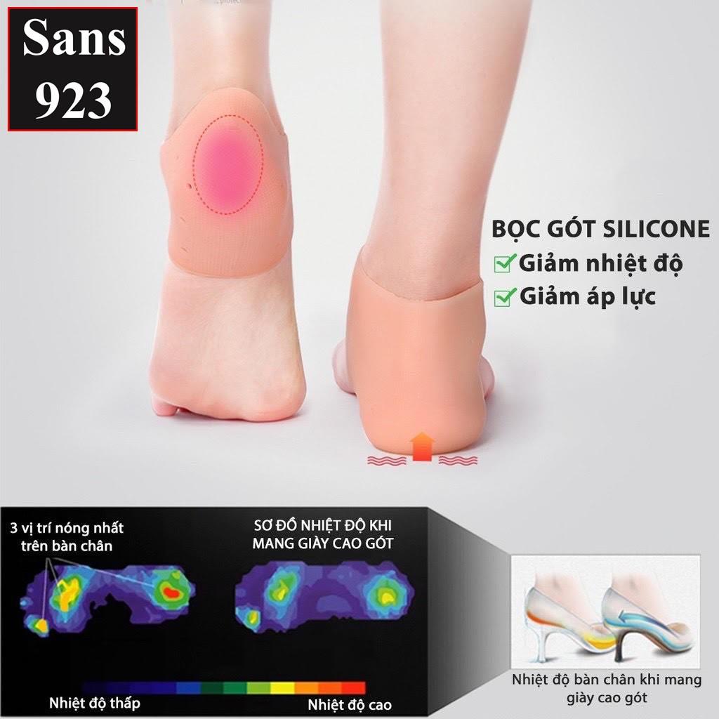 Miếng Lót Gót Chân Cao Su Mềm Bảo Vệ Chân - Cặp Lót Gót Chân Silicon Êm Ái Sans923