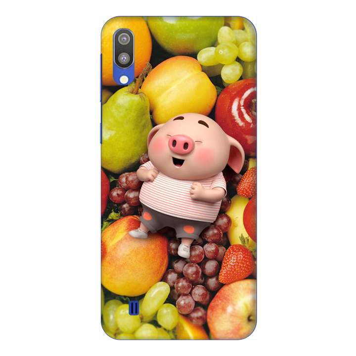 Ốp lưng dành cho điện thoại Samsung Galaxy M10 hình Heo Con và Trái Cây Mẫu 1 - Hàng chính hãng