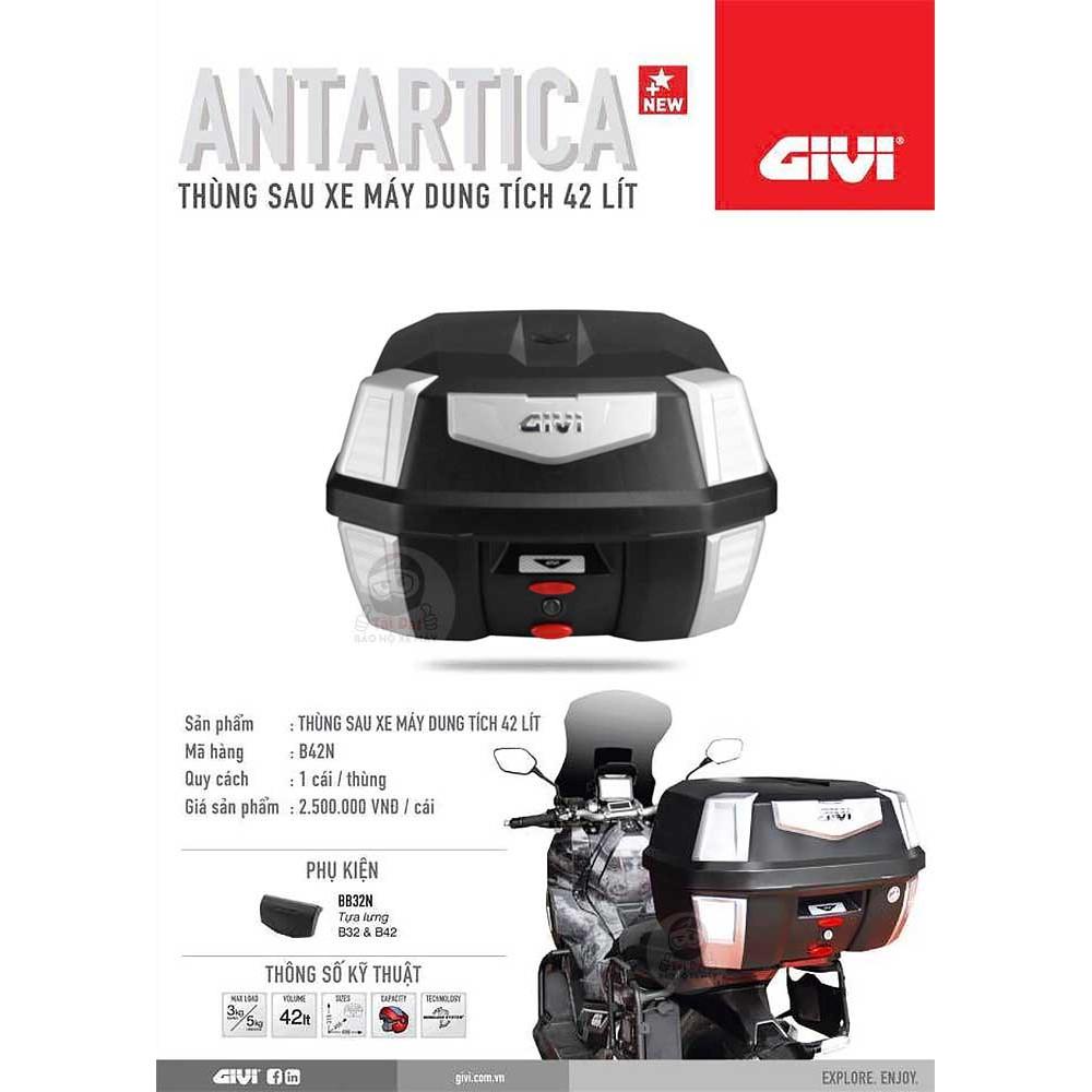 Thùng sau Givi B42N Antartica chính hãng đến từ Ý