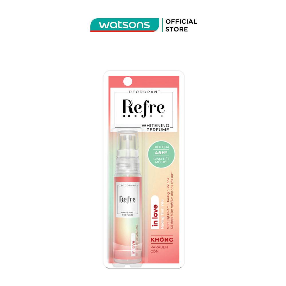 Xịt Khử Mùi Refre Whitening Perfume Nước Hoa - Hương Tình Yêu In Love 30ml