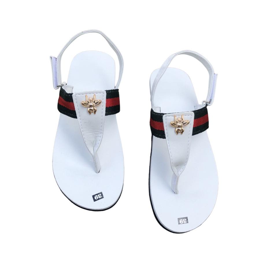 sandal đồng nai xăng đan nữ ( đế trắng quai trắng phối dù ) size từ 35 nữ đến 42 nữ