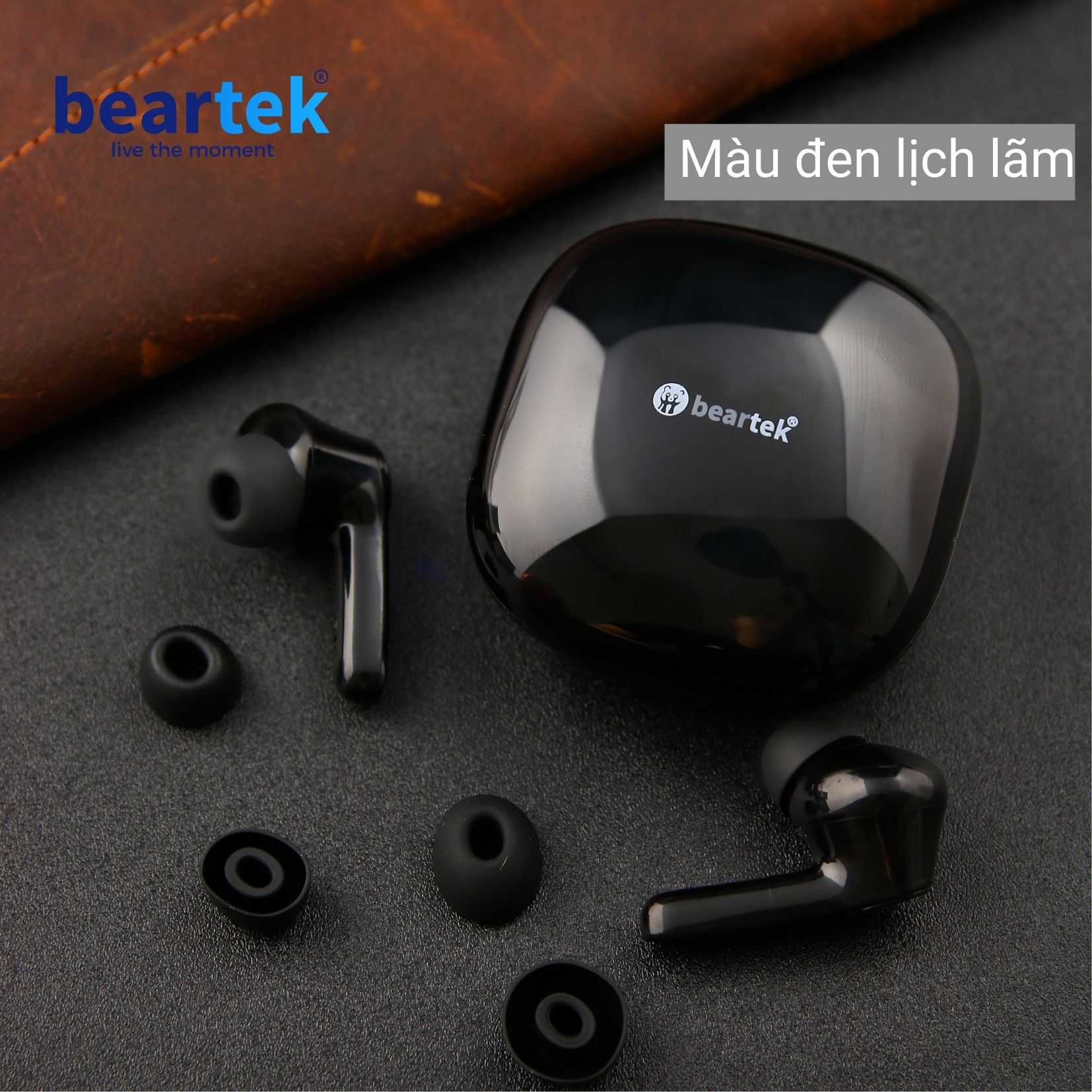 Tai nghe không dây Beartek Bearbud B33 – Cảm ứng dừng bật nhạc – Màn hình LED – Thiết kế thông minh giúp không bị đau tai khi sử dụng thời gian dài – Hàng nhập khẩu
