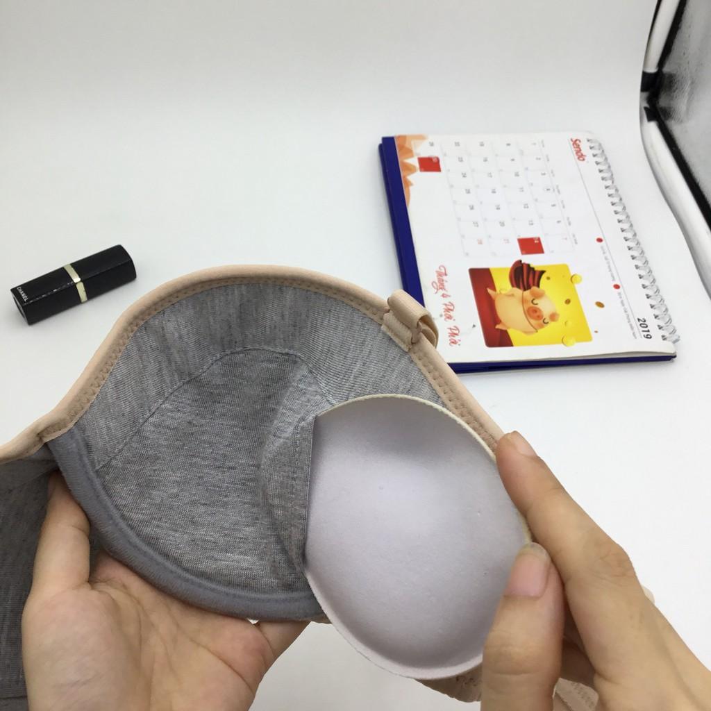 Áo ngực đệm mỏng cotton quả ngang dành cho người ngực vừa và to