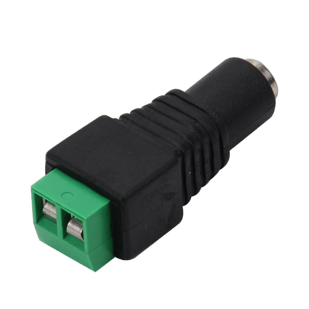 2.1mm DC female Jack  Power Connector Adapter Black