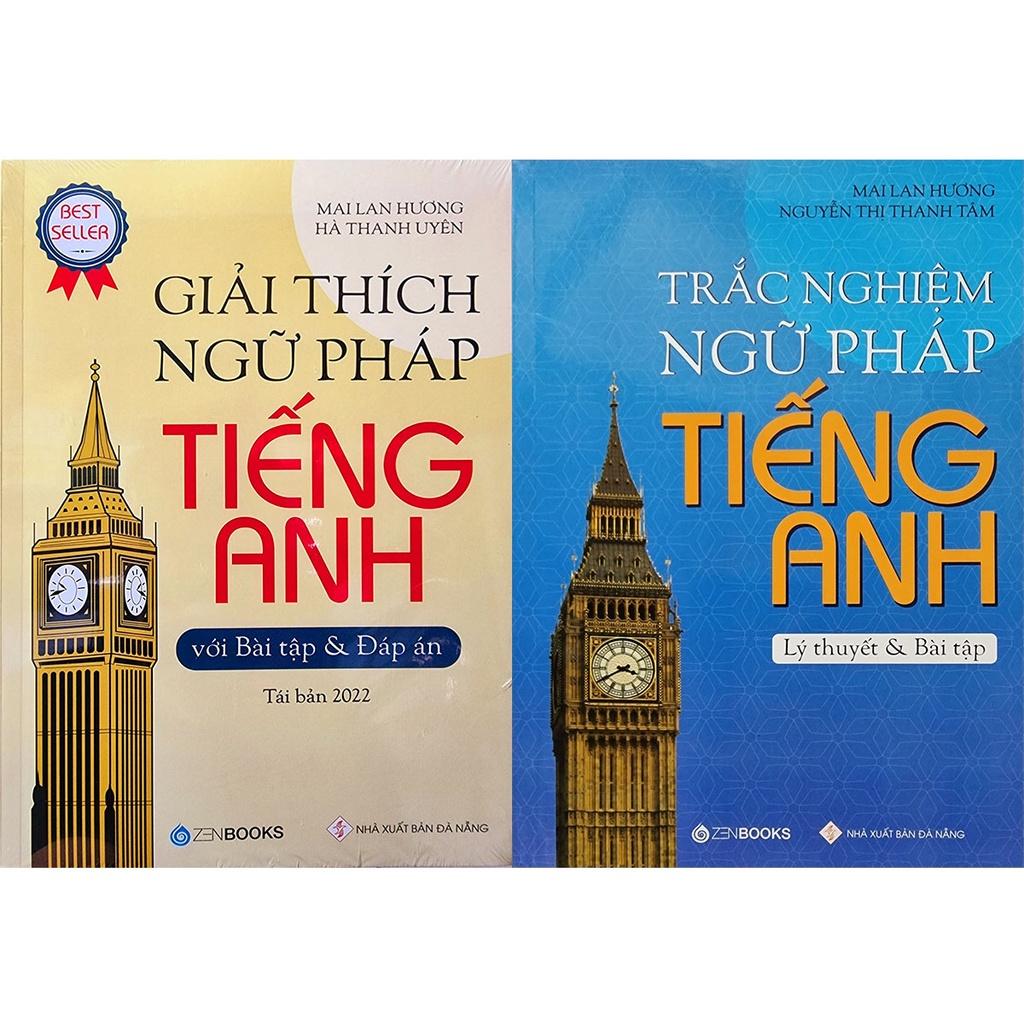 Sách - Combo 2 Cuốn: Giải Thích Ngữ Pháp Tiếng Anh + Trắc Nghiệm Ngữ Pháp Tiếng Anh
