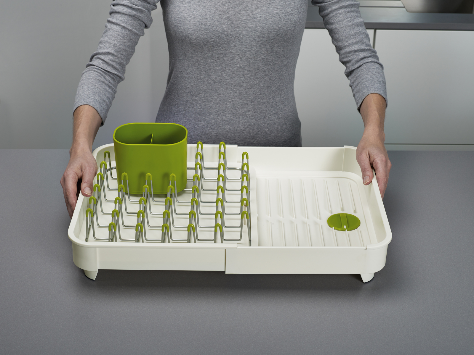 Joseph Joseph - Kệ để chén đĩa cao cấp Extend Expandable Dish Drainer White 850710