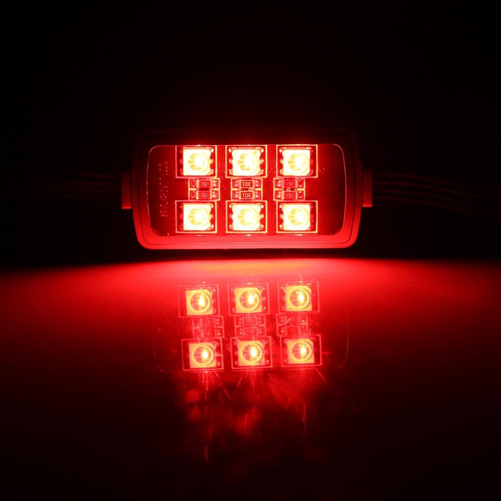 Dây đèn LED 6 RGB 36 bóng không dây trang trí đuôi xe mô tô thông minh điều khiển từ xa