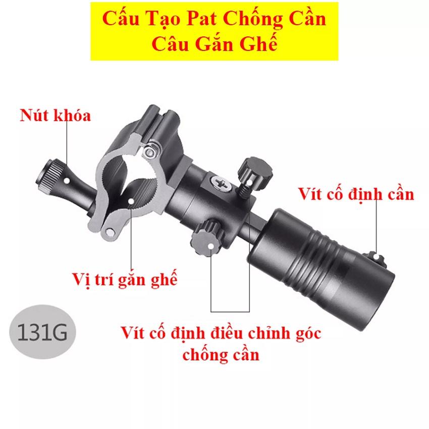 Bộ Pat Gắn Ghế-Rọng Cá-Chống Cần-Khay Mồi-Đèn Câu Cá Cao Cấp LK-15 - SANAMI FISHING STORE