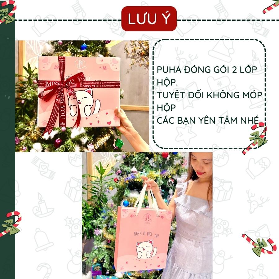 Quà giáng sinh tặng bạn gái, quà noel tinh tế tặng người yêu gồm túi chườm bụng kinh phiên bản tình yêu hồng và các phụ kiện cute