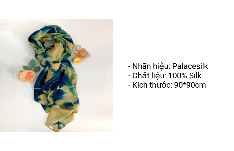 Khăn Lụa Tơ Tằm Palacesilk, 100% silk siêu mem#muot#nhe#thoang, kích thước 90*90cm
