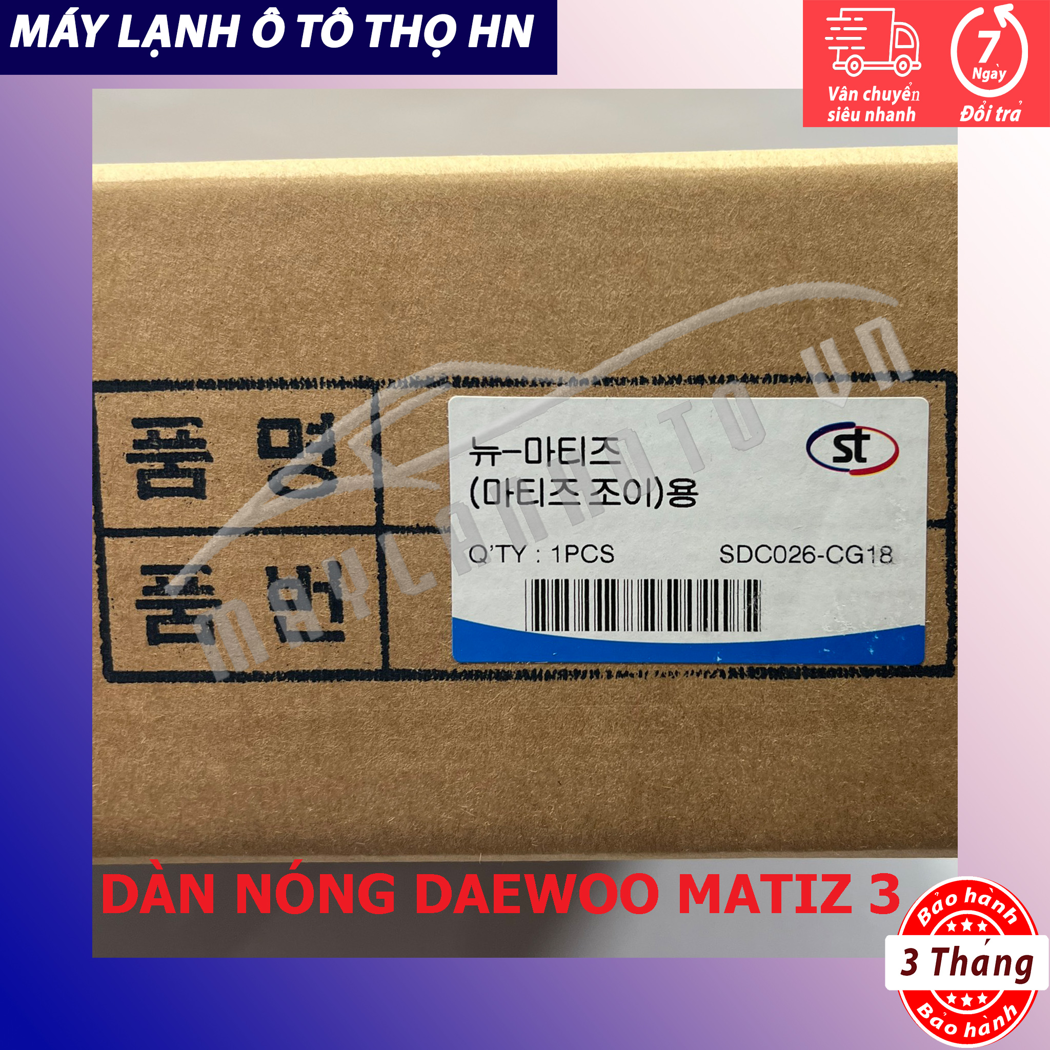 Dàn nóng Daewoo Matiz 3 - Chevrolet Spark 2006 2007 2008 2009 2010 hàng xịn Hàn Quốc 06 07 08 09 10