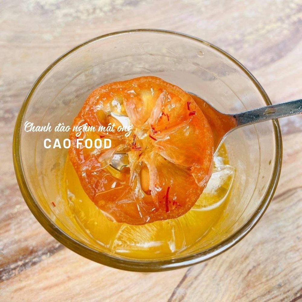 Mật ong ngâm chanh đào đường phèn CAO FOOD nguyên chất 100% - Nông sản nhà làm cao cấp, sạch & chất lượng