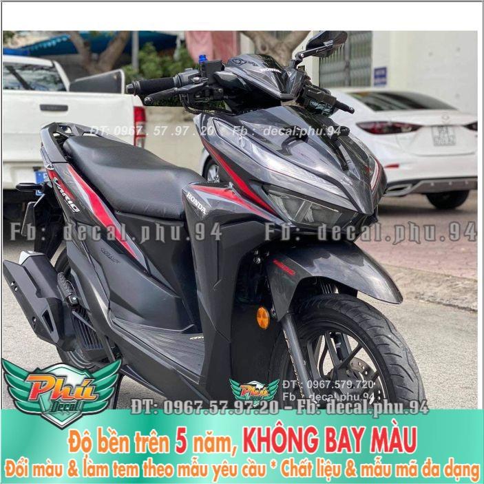 Tem rời Vario đen nhám chỉ đỏ UV
